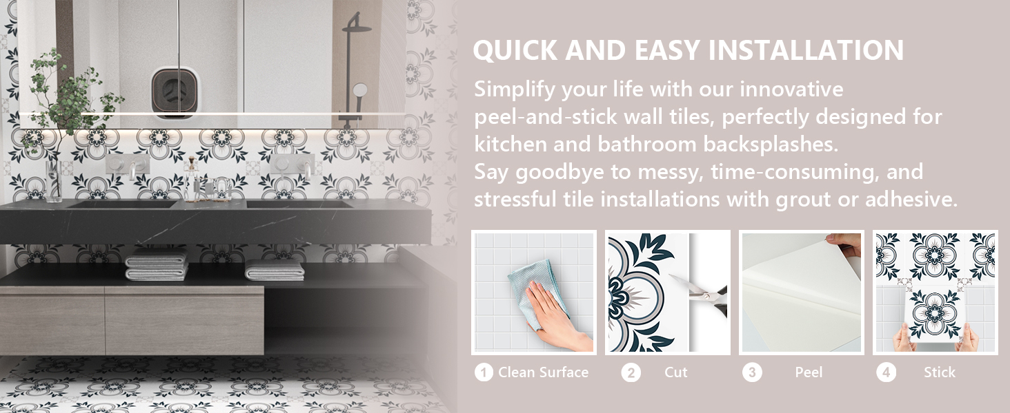 Peel and Stick Backsplash Tile