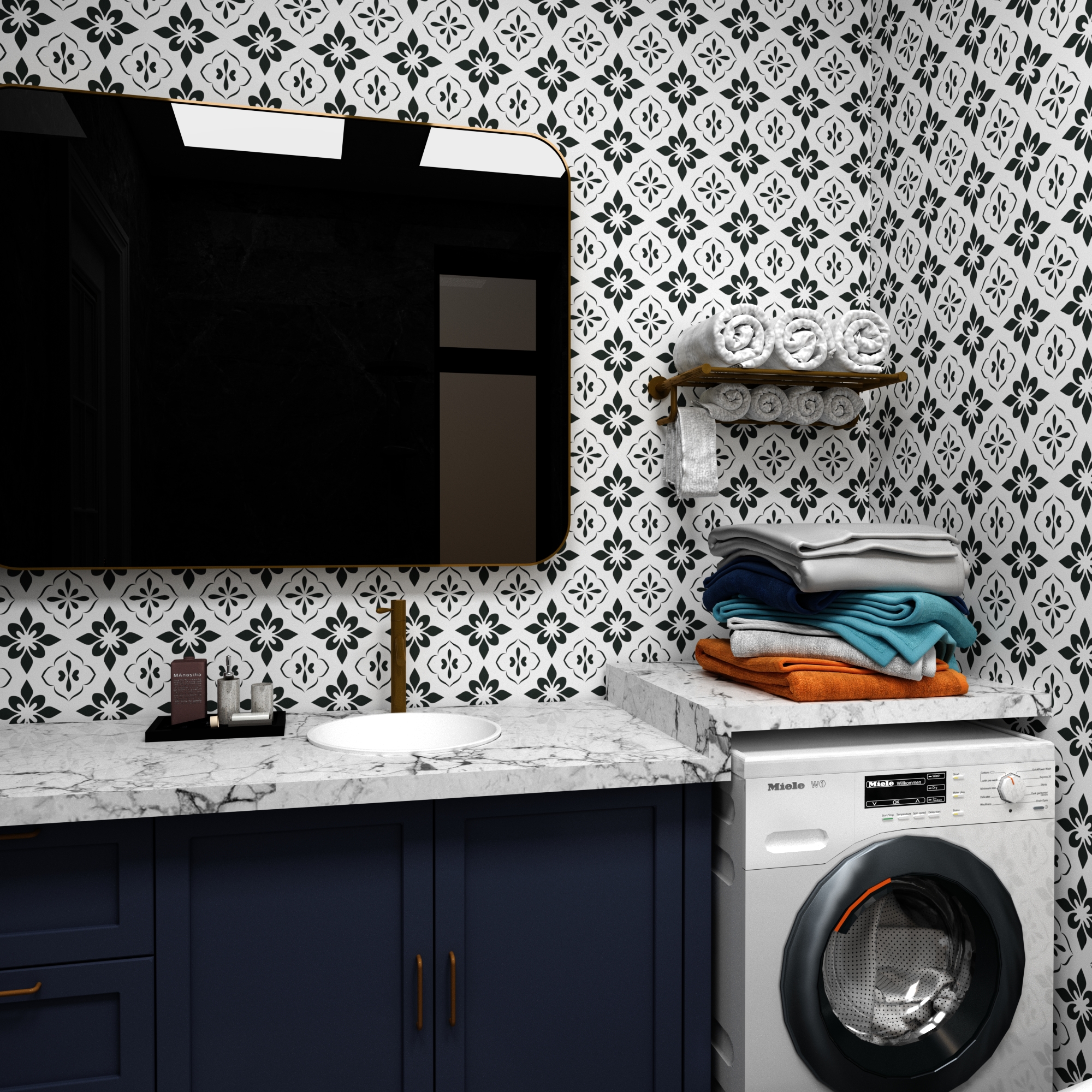 peel and stick wallpaper for bathroom